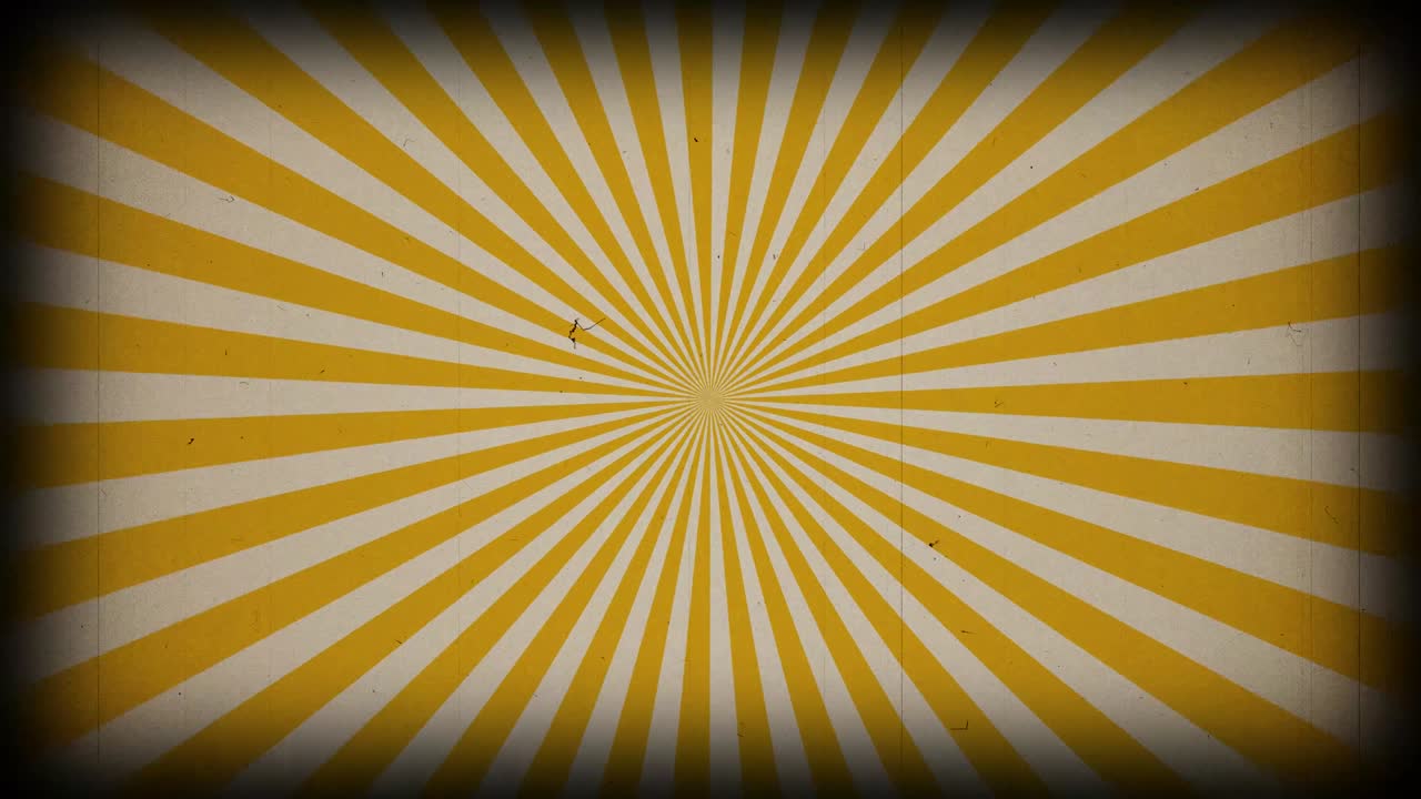 버스트 (sunburst) - 옛날 영화 스트립 효과와 함께 빛나는 해가 뜨는 애니메이션.