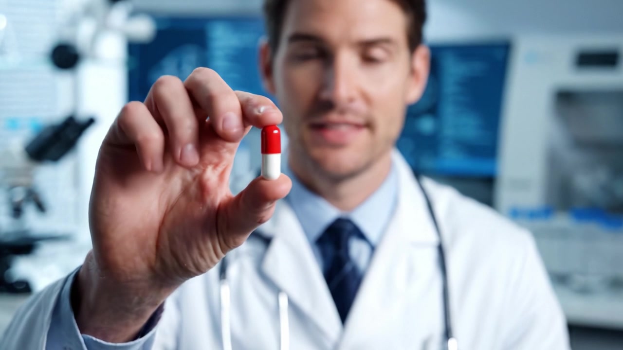 Un professionista medico in un ambiente di laboratorio dimostra competenza e precisione mentre lavora con attrezzature e campioni di laboratorio.