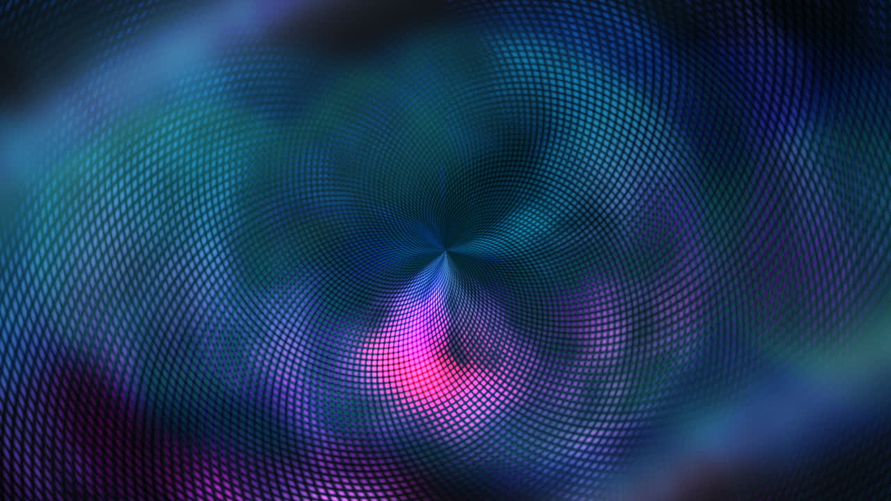 Punti al neon colorati in movimento con sfondo astratto 1
