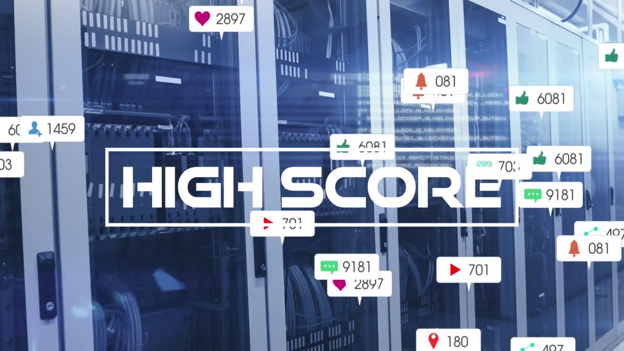 서버  ⁇ 에서 성장하는 높은 점수 텍스트와 숫자의 애니메이션