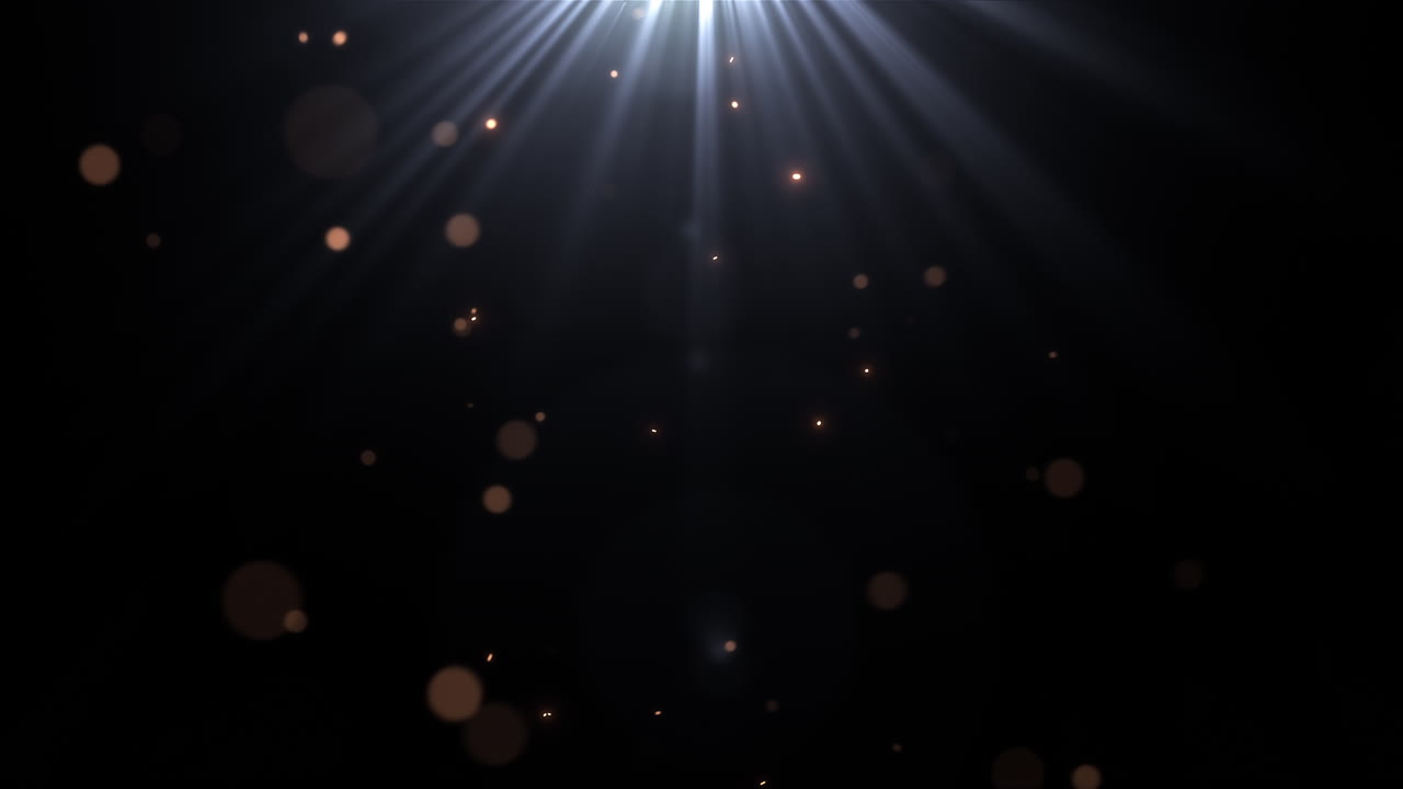 Abstract Floating Dust Particles with Bright Light Rays
