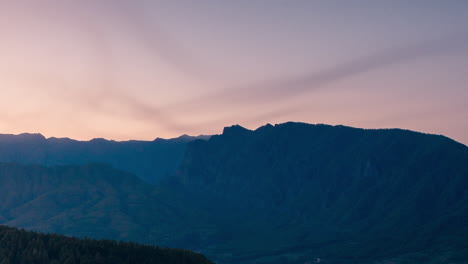 Timelapse-at-sunset-in-Llano-del-Jable,-La-Palma-Island