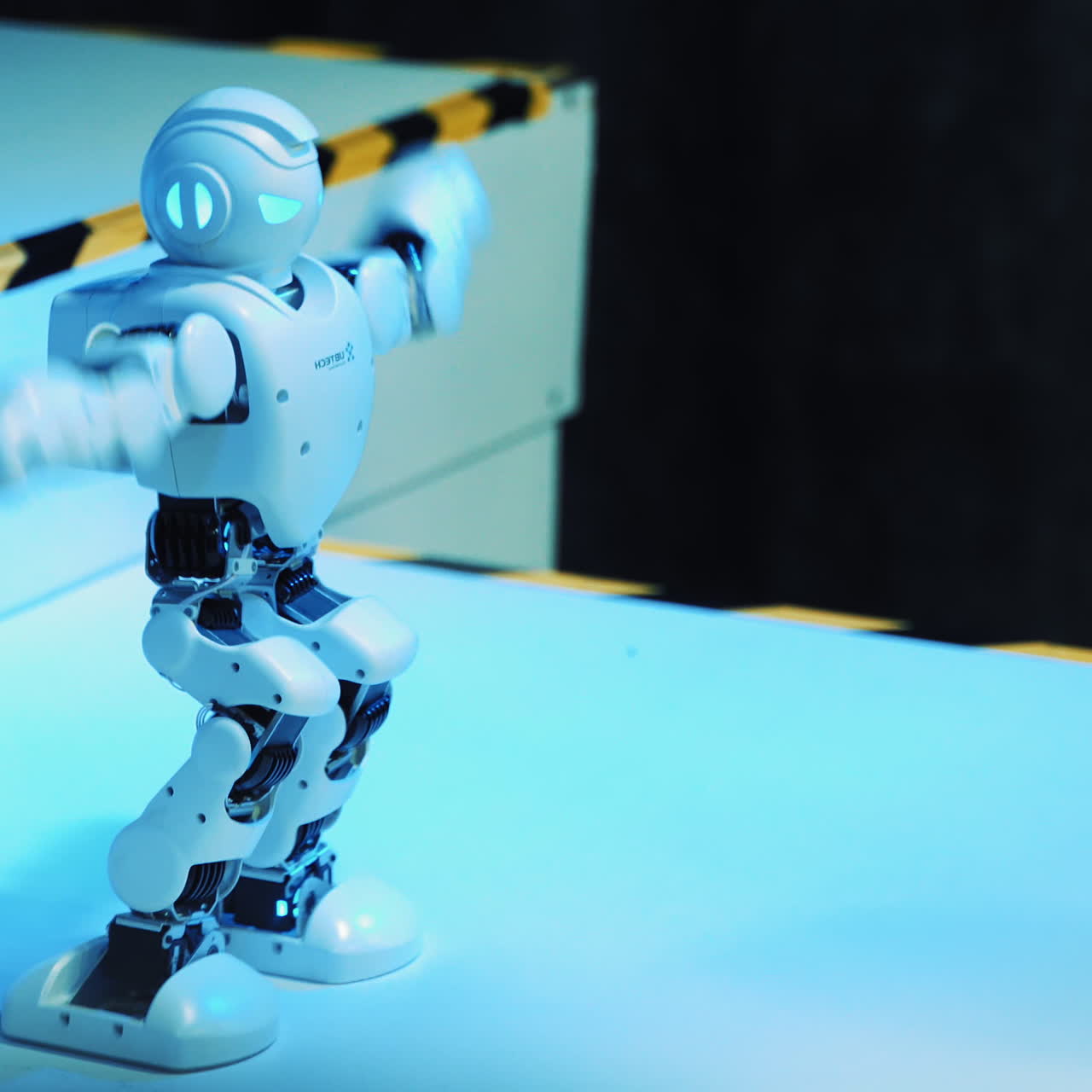 High Technology Future and Science Concept. Smart Humanoid Robots Dancing. Dancing robots. Future technology concept