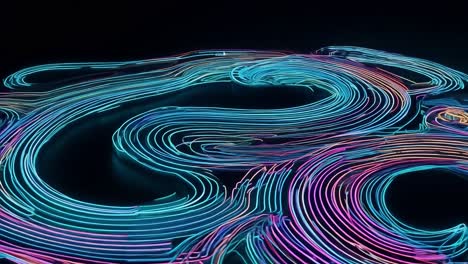 abstract neon lines art