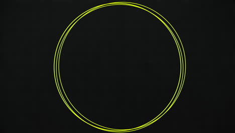 animación digital de formas abstractas sobre un estandarte circular con espacio de copia en fondo negro