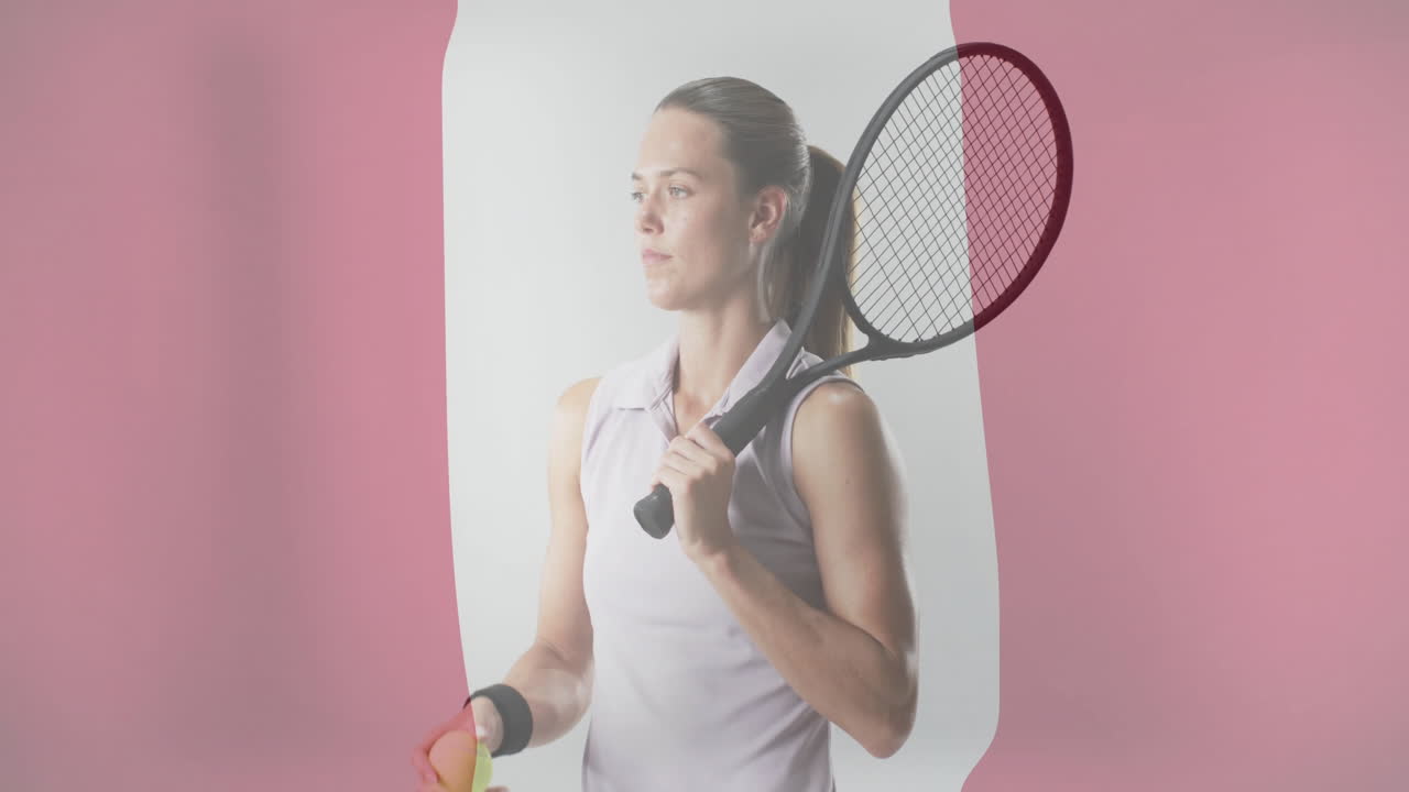 카우카스 여성 테니스 선수 위에 오스트리아 발의 애니메이션