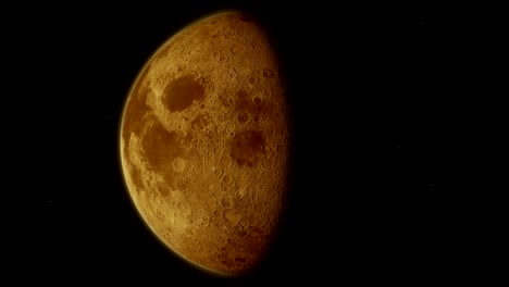 las fases de la luna, el amanecer, la puesta, las alturas esterlinas animación 3d, 4k, bucle, alfa