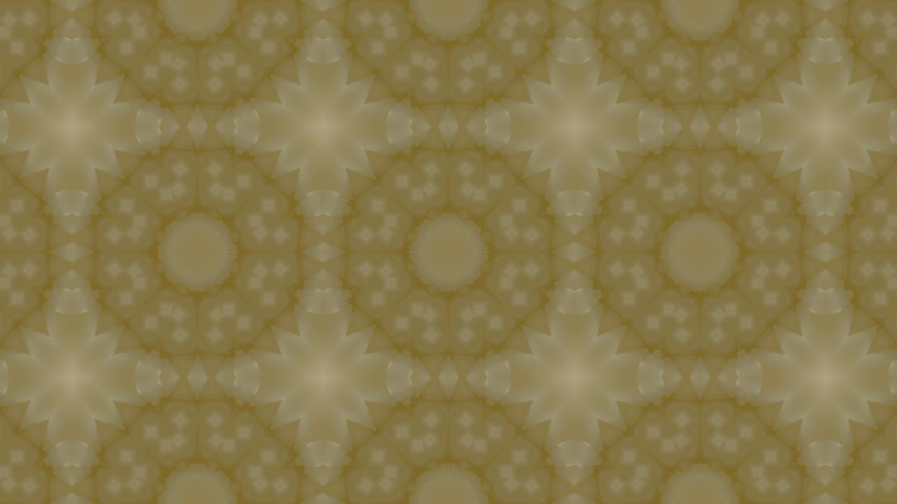 3d en bucle abstracto ornamentado fondo decorativo. hipnótico calidoscopio de colores pastel.