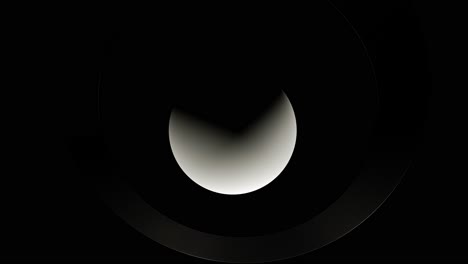 dark abstract planet saturn in dark space. 3d animation