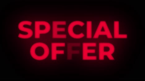 special offer neon sign