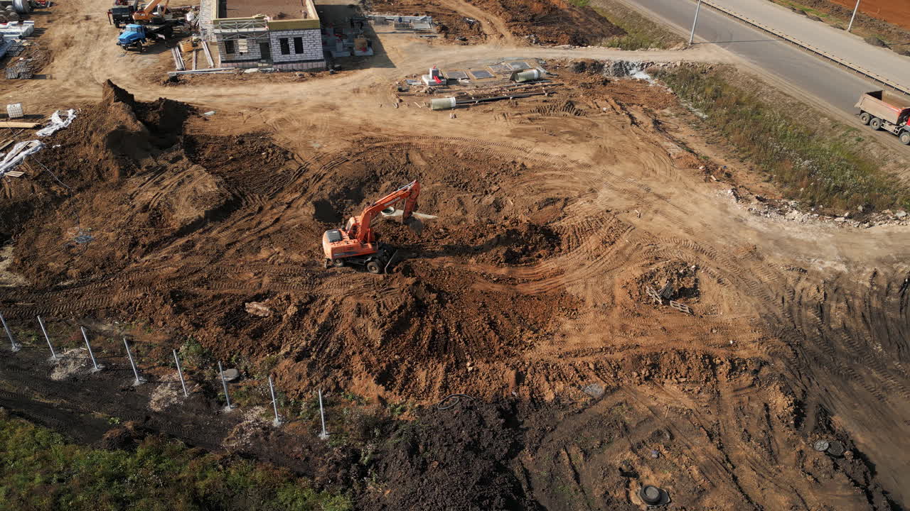 Construction Site with Excavator