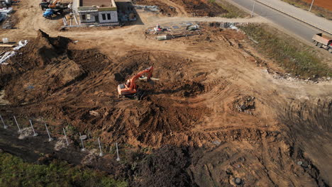 construction site with excavator