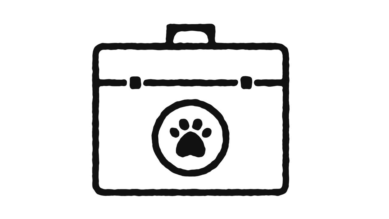 Animace ikony zdraví mazlíčků a alfa kanál