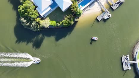boats navigating waterways near broadbeach waters