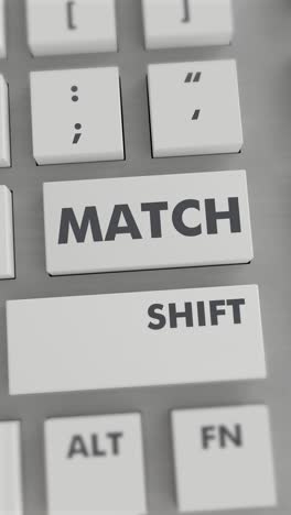 match button pressing on keyboard vertical video