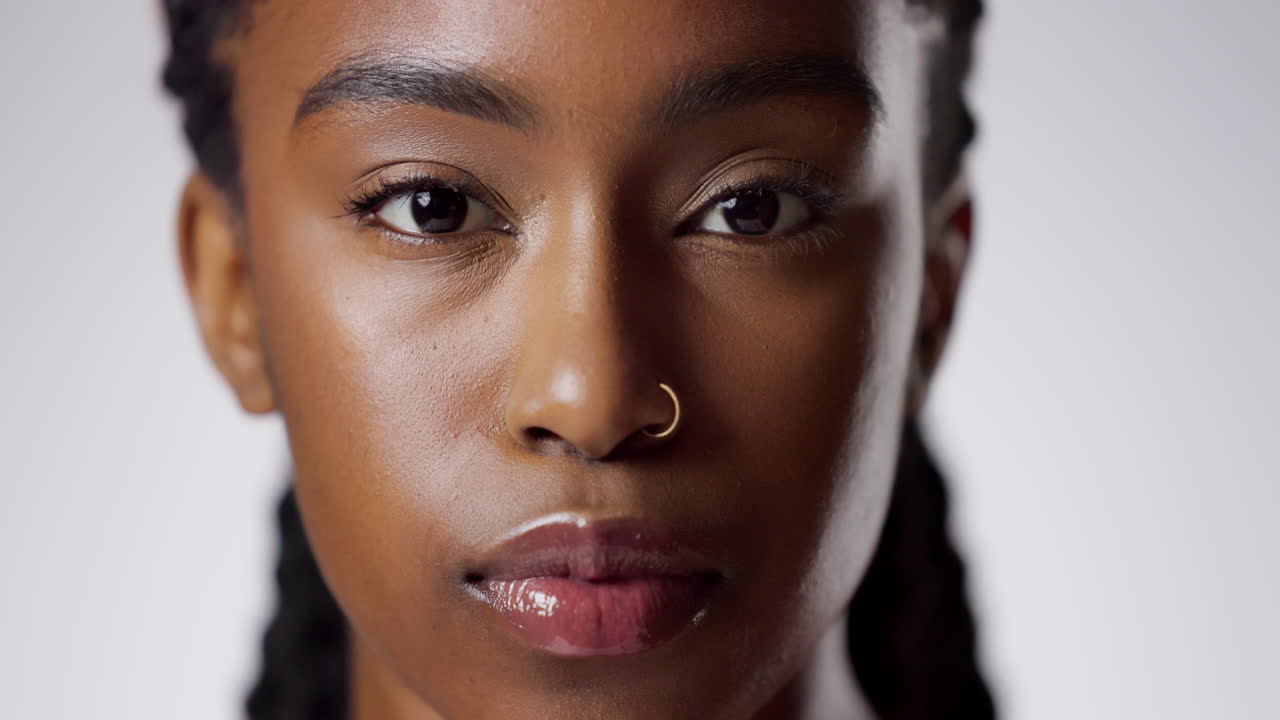 Close-up Portrait of a Beautiful African American Woman