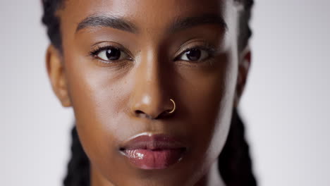 close-up portrait of a beautiful african american woman