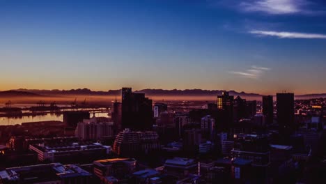 cityscape at sunset