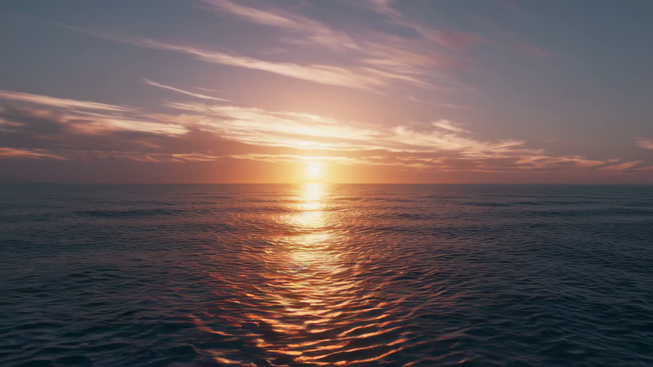 Solnedgang over havet