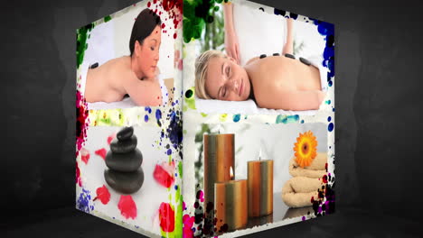 3d animationcube of wellness treatments