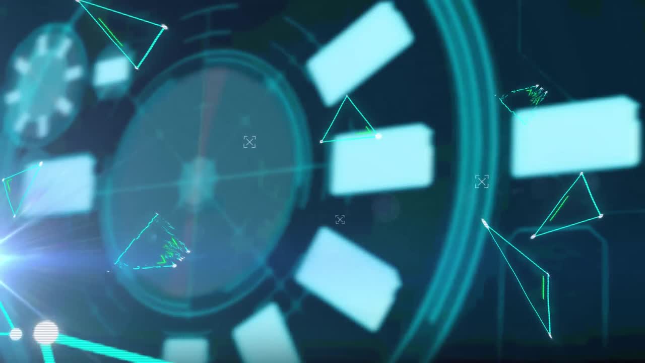 animación del escaneo de alcance y redes de conexiones