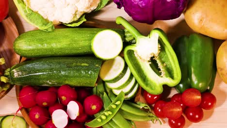 a vibrant mix of fresh vegetables displayed