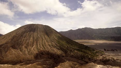 volcano with crater. jawa, indonesia