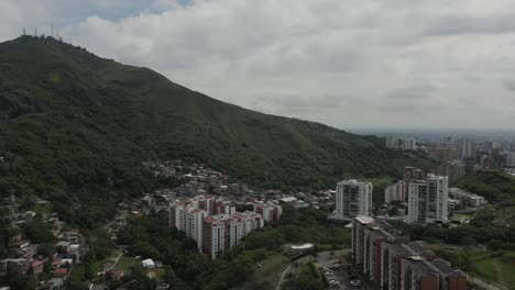drones eye view of the aguacatal neighborhood in cali, colombia