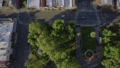 aerial of downtown sonoma, california