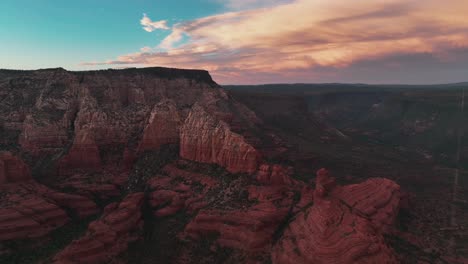 beautiful clouds during sunset over red rocks in sedona, arizona, usa