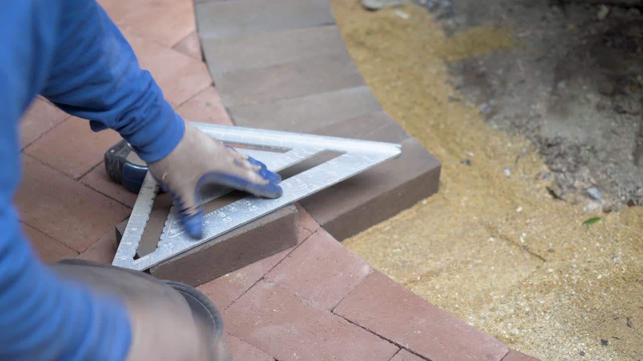 Brick paver patio construction