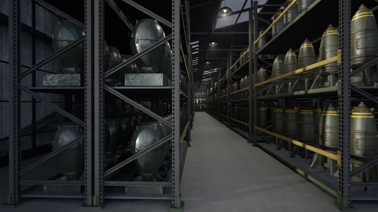 Militært lager for bomber og ammunition