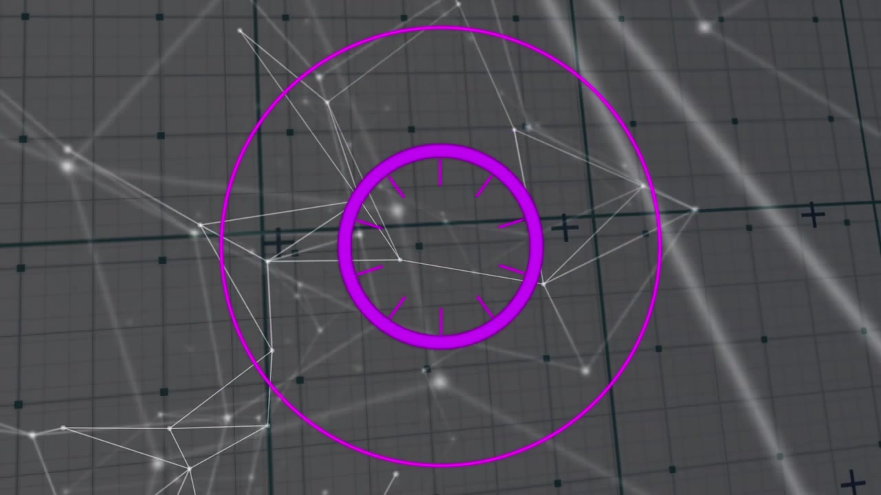 Animation of network of connections over scope scanning