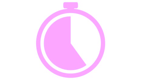 el cronómetro aparece y luego cuenta hacia atrás durante 10 segundos y luego desaparece en rosa.