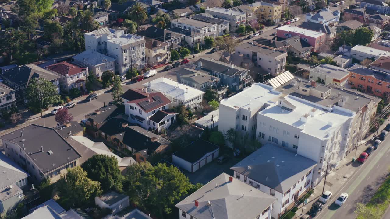 Here's a North Oakland city drone shot