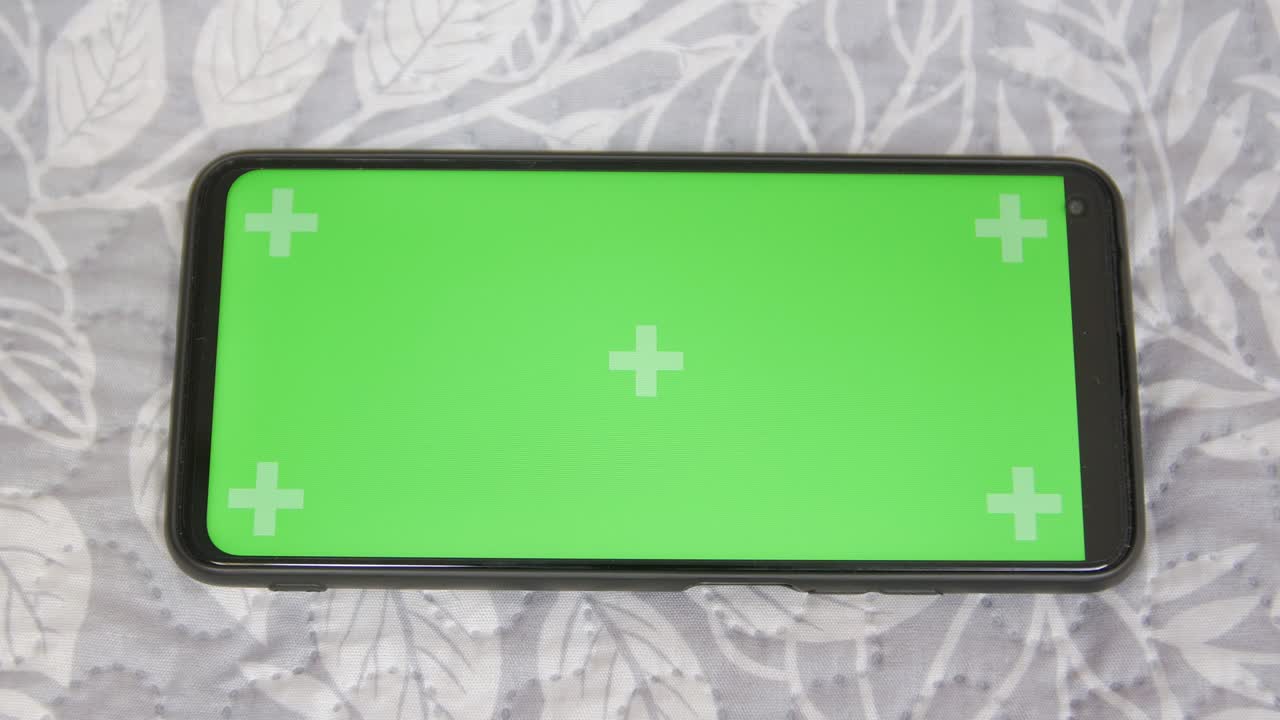 pantalla verde horizontal del teléfono inteligente