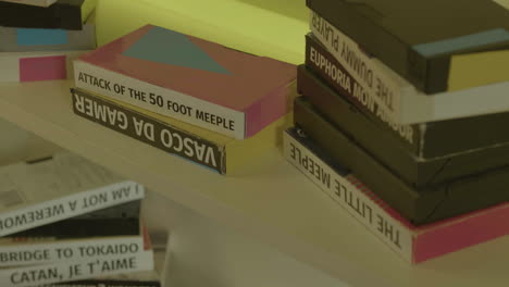 vhs cassettes on a shelf