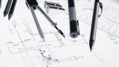 architectural blueprint with drawing tools