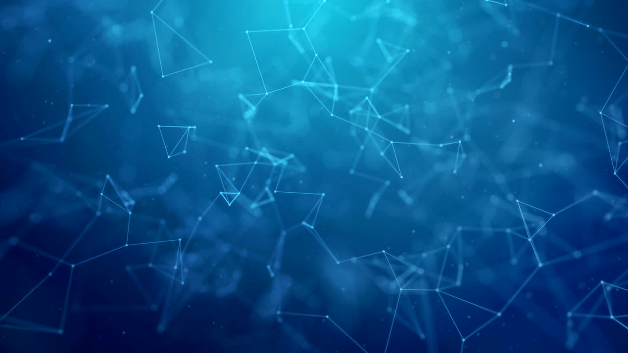 Abstract plexus dark blue molecule structure medical molecules medical and technology futuristic structure presentation loop backgrund for science, chemistry, biology, medicine, research.