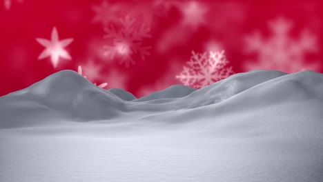 Animation-of-snow-falling-over-winter-scenery