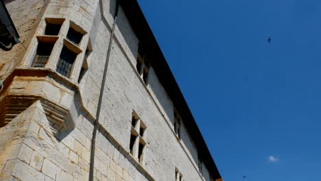 tracking shot on annecy castle, france