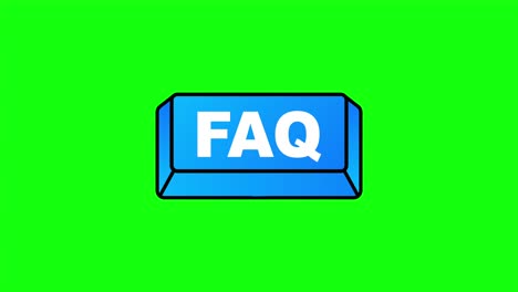 faq with cursor button. internet icon. pointer click icon. stock illustration.