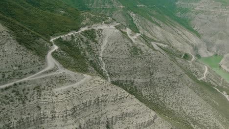 mountain road with lake view