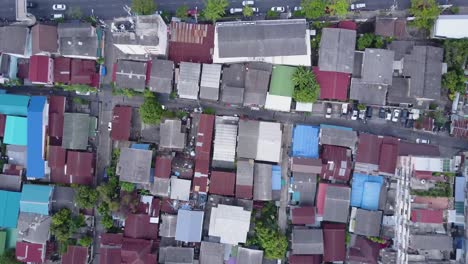 동남아시아 도시 거리의 공중 사진
