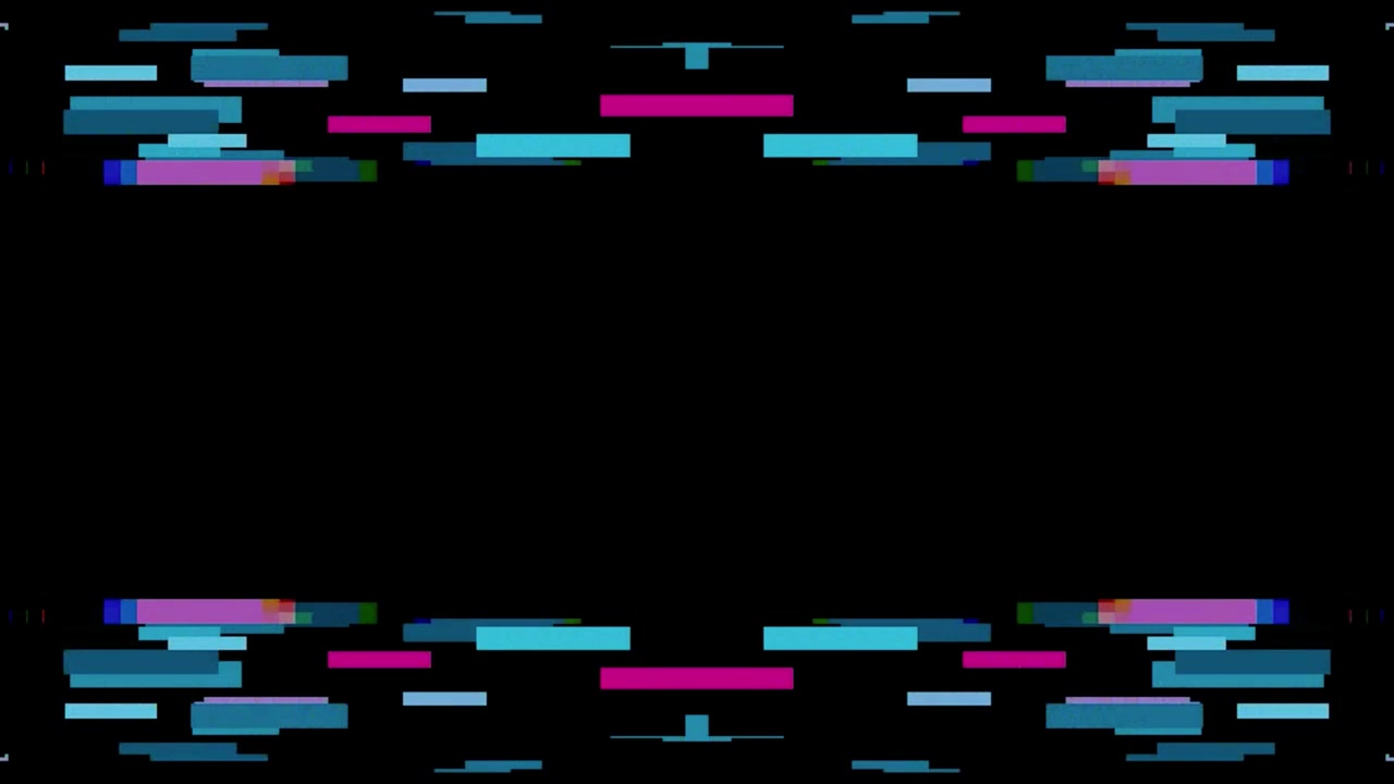 Abstract Digital Glitch Effect with Colorful Moving Rectangles