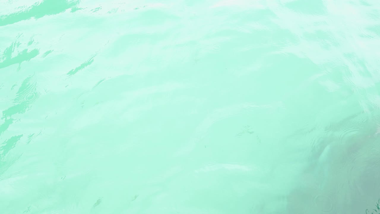 물 아래에서 미묘한 움직임을 보이는 푸르키즈색 물