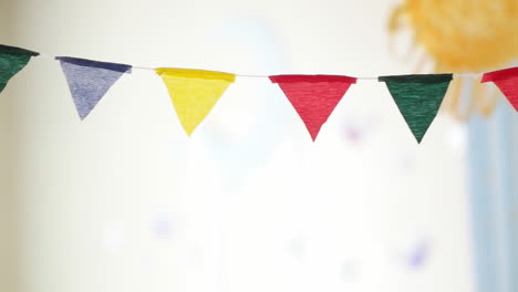 colorful triangle paper flags