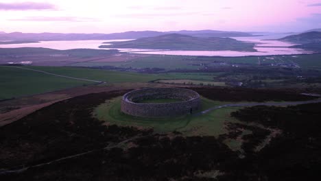 grianan of aileach ring fort, donegal - ireland.