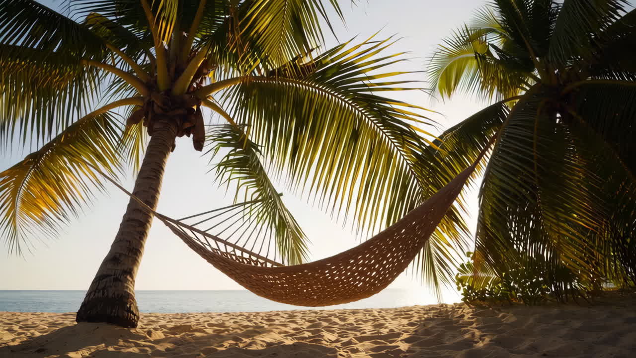 Tropical Beach Hammock Scene