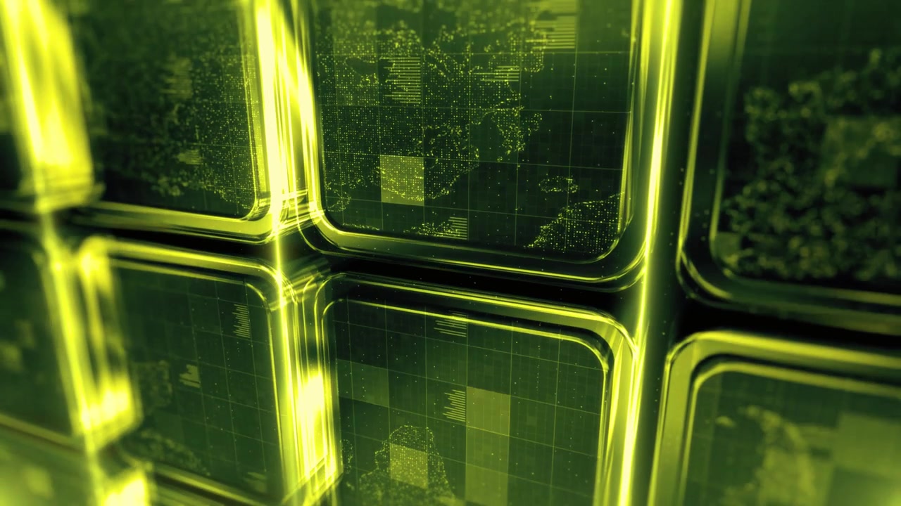 Futuristic Global Data Analysis on Green Digital Screens
